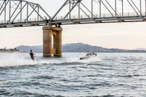 Skiing on Lake Hume